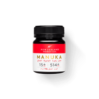 UMF 15+ MGO 514+ Manuka honey 250g jar with bright pink Arabic-English label
