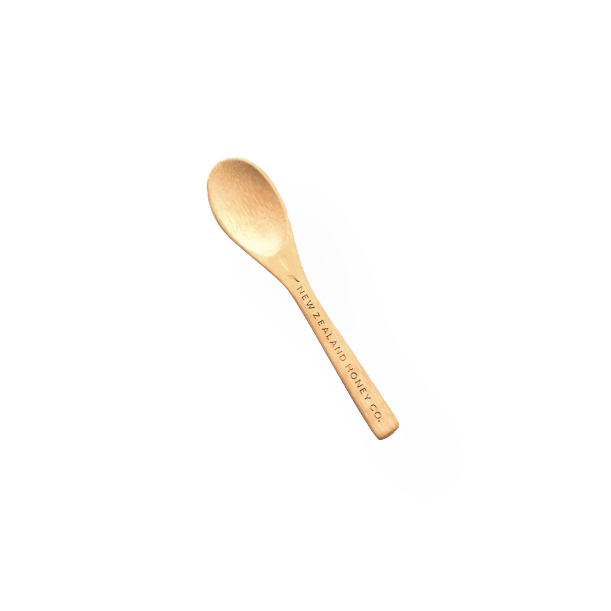Bamboo Daily Spoon at an angle on white background, NZHC branding visible